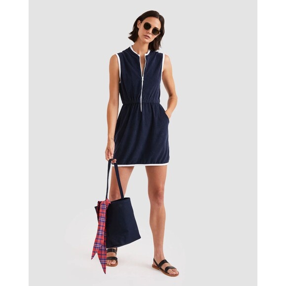 KULE Women's The Terry Dress in Navy Size MEDIUM - Picture 6 of 6